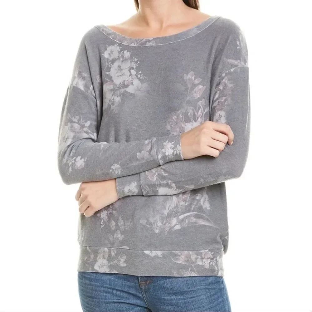 Chaser Floral Party Dolman Long Sleeve Pullover S